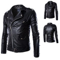 Fashion Motorcycle PU Jacket Windproof Metal Zipper Biker Coat Custom Bomber Men Jackets