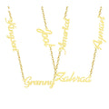 Custom 3 Names in One Necklace Jewelry Gold Silver and Rose Gold Plated Are Optional