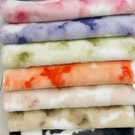 Colorful Breathable Knitted Fabric Plush Toy Printed Artificial Rabbit Fur for Winter Toys & Clothing Wholesale for Sofa Use