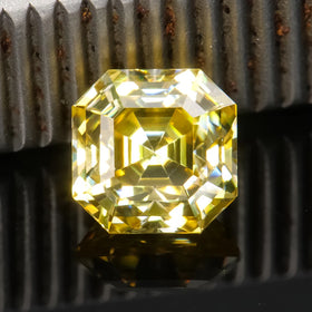 Pass Diamond Tester Vvs Iced Color High Quality Asscher Cut Heat Treated Certificate 2 Carat Lemon Yellow 4.5-11mm Loose