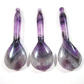 Premium Amethyst Gua Sha Spoon Natural Crystal Facial Tool Eye Sculpting Spoon Handcrafted Scraping Tool for Skincare Routine