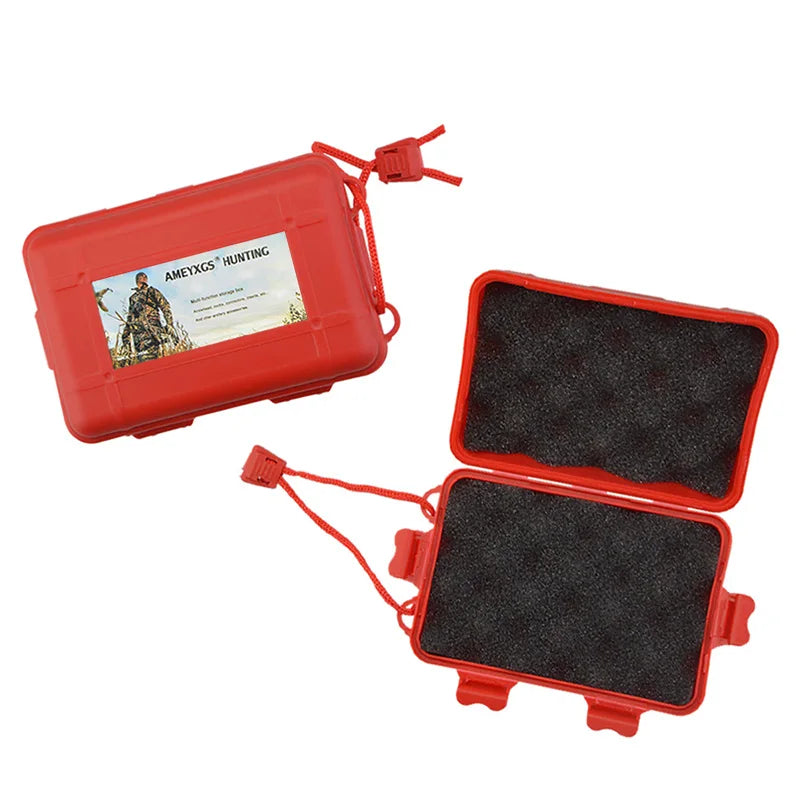 Archery Hunting Mechanical Broadhead Case Small Red Plastic Portable Box for Arrowheads