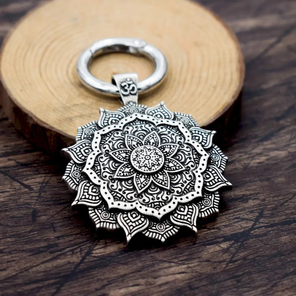 Mandala Keychain Spiritual Tibet Mandala Om Yoga Jewelry