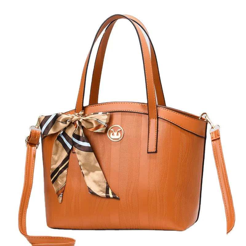 2022 Women's Simple Fashion Leather Handbag Large Capacity Versatile INS One Shoulder Bag