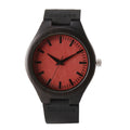 TJW Luxury Men's 45mm Dial Pointer Crazy Horse Leather Wood Quartz Sport Watch with 24mm Case Limited Edition Fashion Collection
