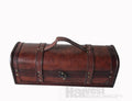 HS Custom Antique Wooden Wine Box for One Bottle Handcrafted with Polished Technique Reusable 36x14x13cm Home Decoration