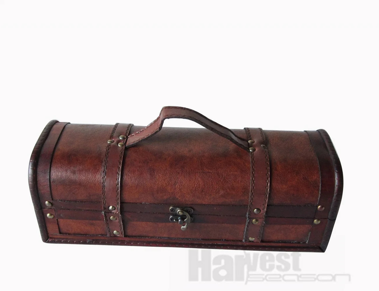 HS Custom Antique Wooden Wine Box for One Bottle Handcrafted with Polished Technique Reusable 36x14x13cm Home Decoration