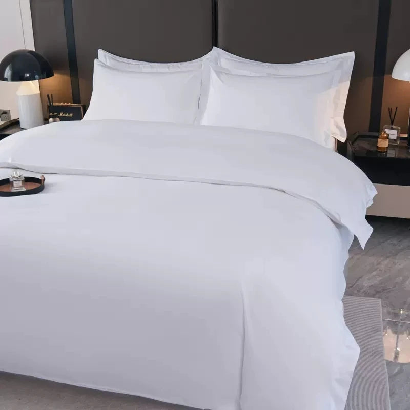 California Hotel Bedding Single Double Queen king Size Bed Sheets Set Solid Color 250 400 Wires Hotel Bedsheet