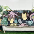 INS Hot Selling Products Plant Series Home Textiles Tapestry Woven Blanket Travel Camping Picnic Throw Blanket