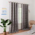 Custom Oxford Window Decor Curtains with Pom Pom Cut Out Semi Sheer for Living Room & Bedroom Home Decor Drapes