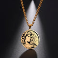 Sun God Apollo Pendant Necklace Pagan Necklace Ancient Greek Mythology Stainless Steel Jewelry