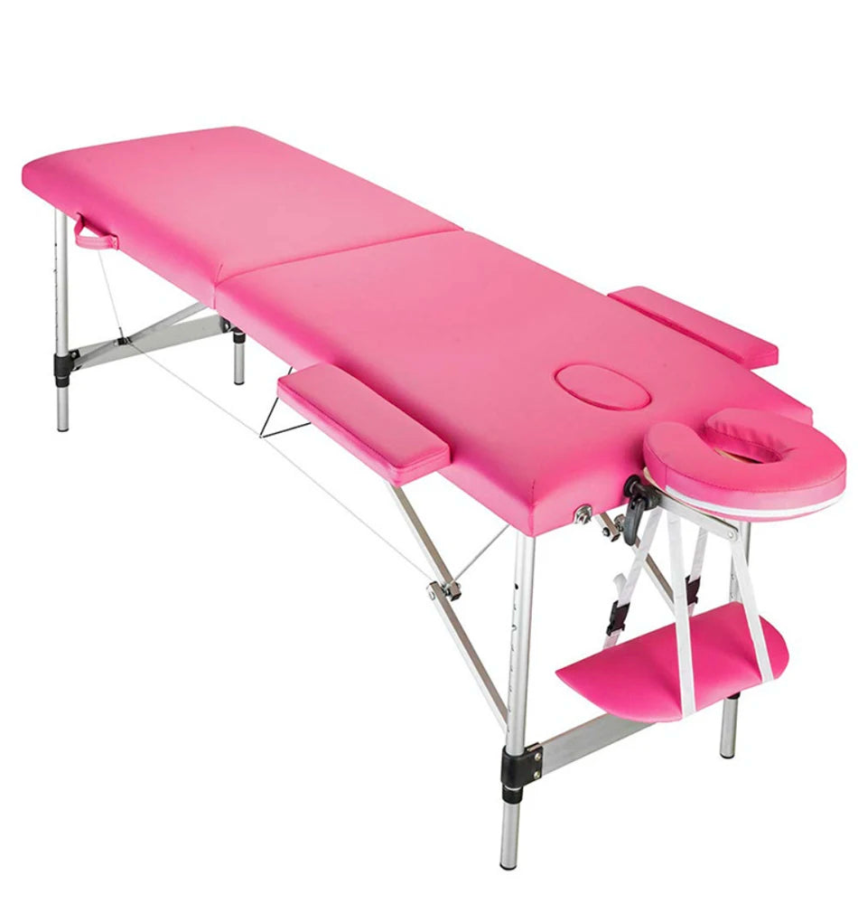 SW Beauty Bed Set Modern Folding Adjustable Massage Spa Bed PU Leather Aluminum Frame Sponge-Filled CE Living Room