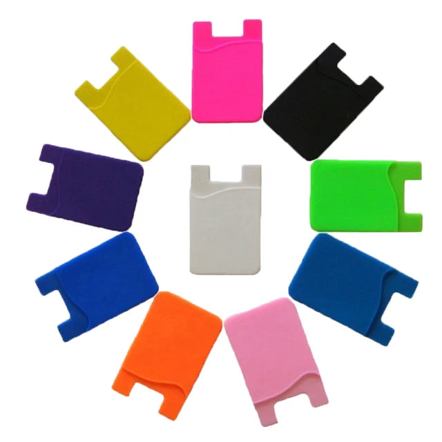 Custom Logo Plastic Stick on Wallet for Phone Back Adhesive Card Holder Mobile Phone Sticker