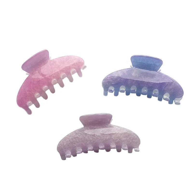 Rectangle Handle 10cm Color-Changing Acrylic Hair Claws Brand New Discolor Sparkle Acrylic Hair Claw Clips for Women