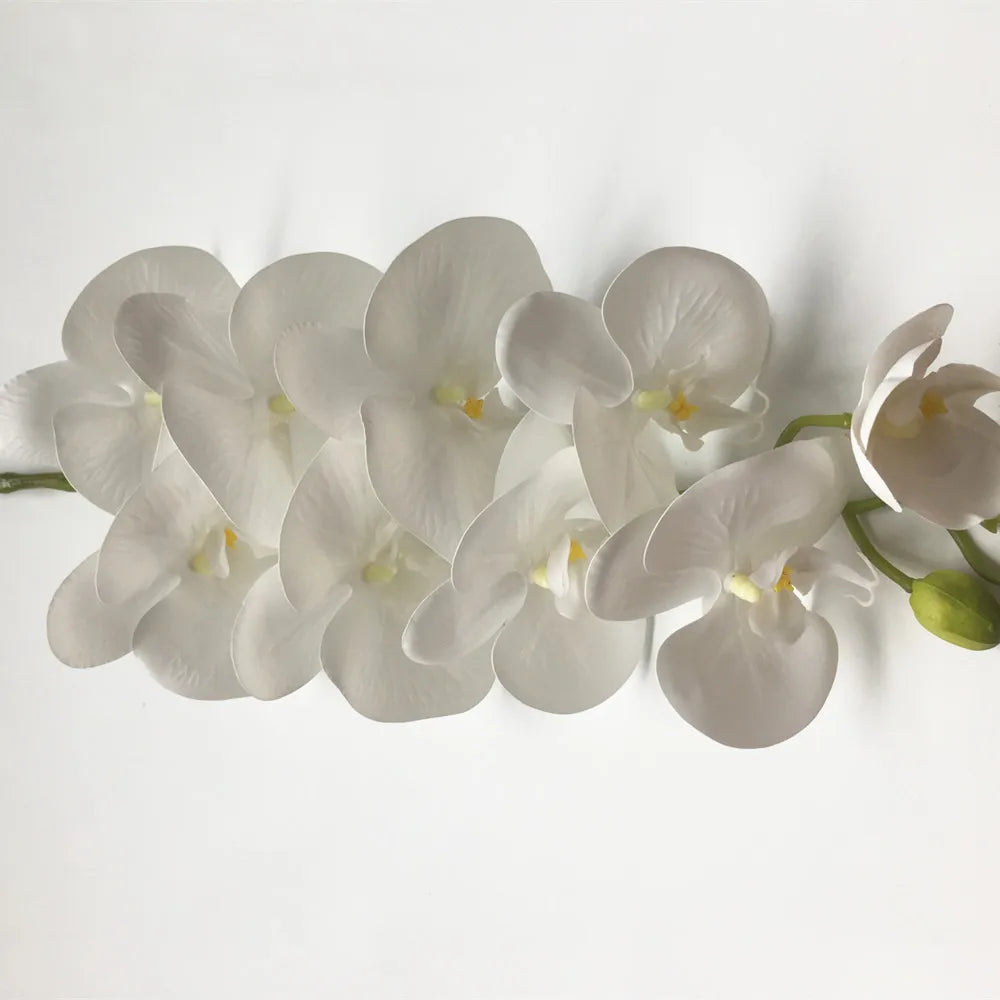 EM03340 3D Print Real Touch Butterfly Orchids Lifelike Fresh 9 Heads Phalaenopsis Artificial Single Orchid Flowers