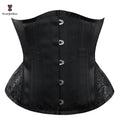 Front 10.63" 27CM Height Women Underbust Corsets Double Layers Waist Cinchers 14 Steel Bone Corset Waist Trainer XXS-6XL Girdle
