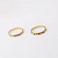 Women Jewelry 5 Pieces White Black Cubic Zirconia CZ Stone 2mm Stainless Steel Minimalist Ring