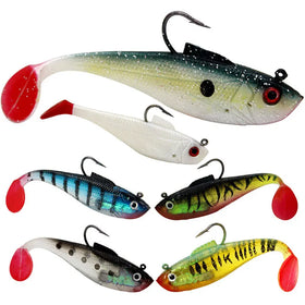 SNEDA 3D Eyes Lead Fishing Lures With T Tail Soft Fish Artificial Bait Jig Wobblers Rubber 5.5cm/3g 8.5cm/10g 11cm/26g Swimbait