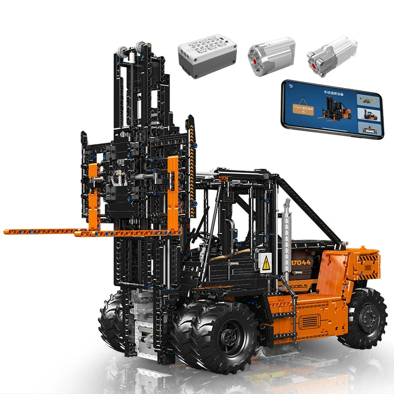 MOULD KING 17044 Heavy Duty Stacker Model Building Blocks Puzzle Car APP Science Engineering Toys MOC Block Toys Kids Gift