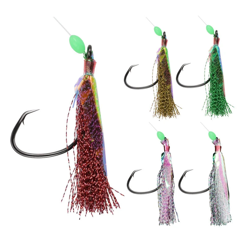 Japan Quality Sea Fishing Flasher Sabiki Rigs Feather Assist Fishing Hooks