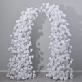 White Horn Artificial Flower Arch Wedding Backdrop Decoration