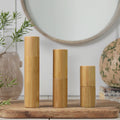 3ml 5ml 10ml Bamboo Glass Roller Bottle Cylinder Shape for Essential Oils and Perfume