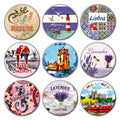 Coasters for Drinks Absorbing Round Ceramic Coaster with Cork Base Tabletop Protection Mat for Mugs and Cups