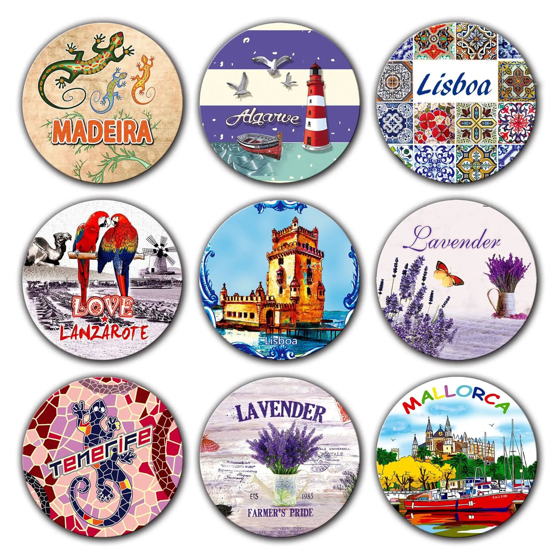 Coasters for Drinks Absorbing Round Ceramic Coaster with Cork Base Tabletop Protection Mat for Mugs and Cups