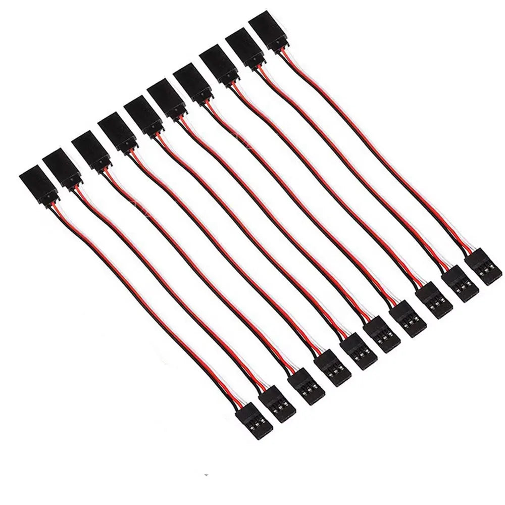 10PCS/lot 10CM 20CM 30CM 50CM 100CM Extension Lead Wire Cable for RC JR Male to Female