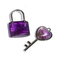 Natural Gemstone Carved Crystal Couple love Locks Heart Key Diy Pendant Necklace