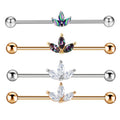 14G 316L Stainless Steel Industrial Barbell Earrings for Women Men Cartilage Helix Piercing