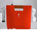 Fashion Mix Color Book Journal Diary Felt Storage Bag Customized Canvas Bible Cover With Printing