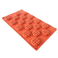 D-0088 Round Waffle Shape Silicone Cake Mold Silicon Chocolate Moulds 18 Cavity Mini Small Waffle Silicone Baking Mold