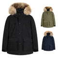 2026 Men's Arctic Cloth Heavyweight Performance Parka Down Real Fur Lined Hood Outerwear Coat Men's Long Winter Insulated Coats