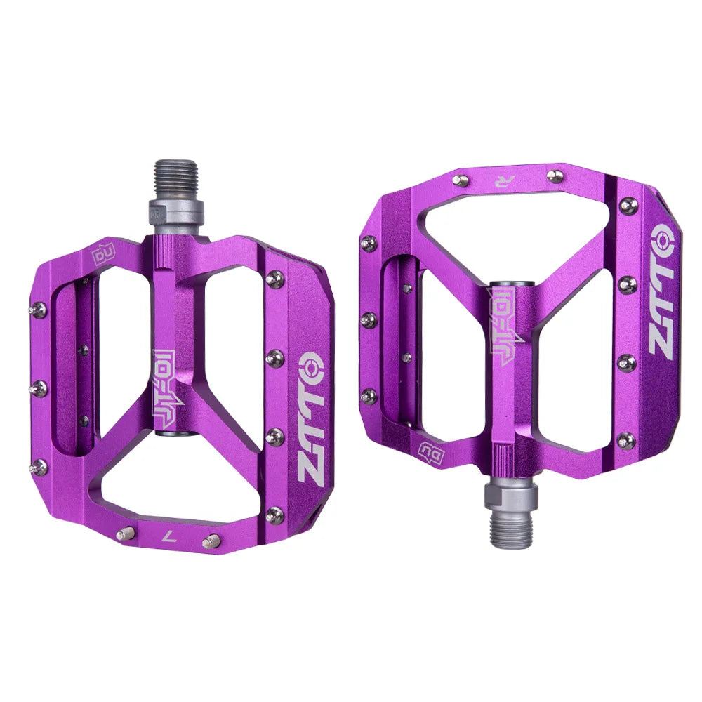 ZTTO MTB Ultralight Aluminum Alloy 12mm Axle Downhill Design Bearings Du System Mountain Road Bike Anti-slip Flat Bicycle Pedal