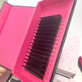 Custom  Private logo Dark Matte Mega Eyelash Extensions Black Fluffy Velvet Cashmere Mink Individual Lash Extensions Lash Trays