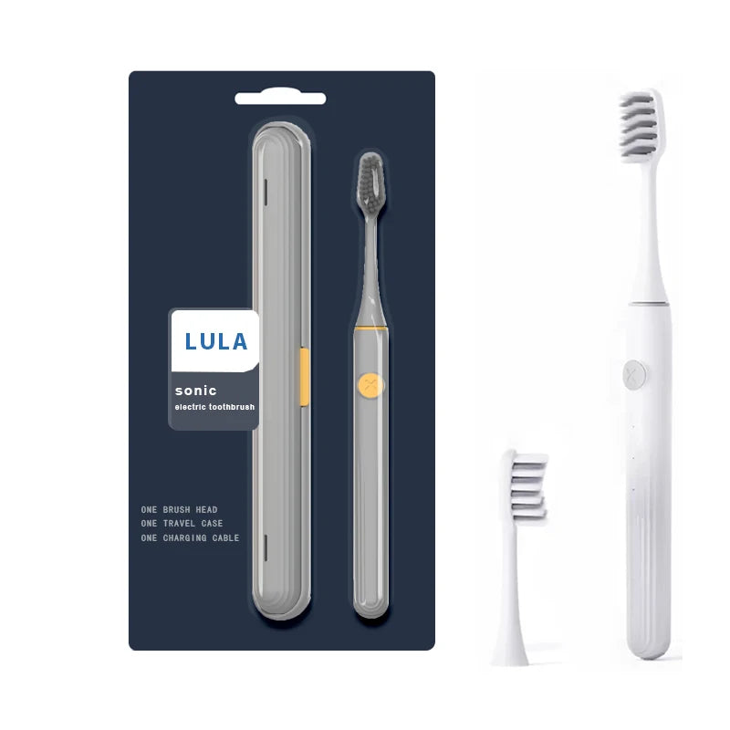 OEM Sonic Electric Toothbrush for Adults Rechargeable Slim Plastic Handle Nylon Bristle IPX7 Waterproof Home Travel Use