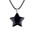 High Quality Obsidian 30mm Pentagram Pendant Mini  Star Necklace Natural Stone Pendant Jewelry Gift