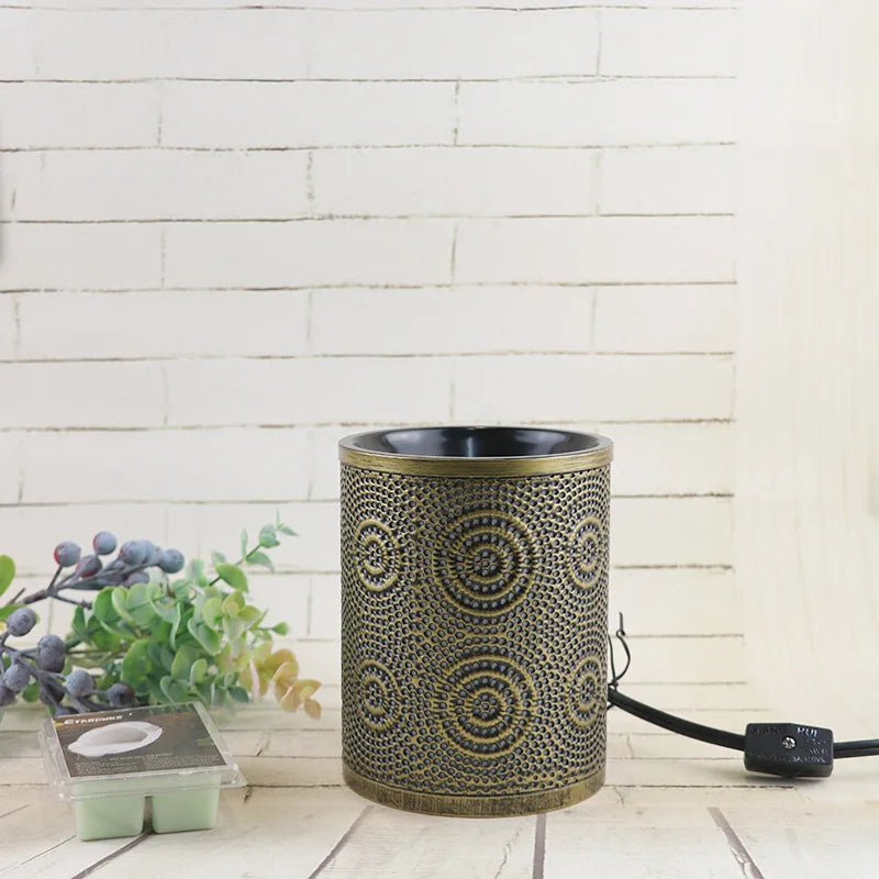 Retro Antique Hotel Home Furnishings Incense Lamp Decoration Creative Home Decoration Hollow Bronze Melting Wax Lamp