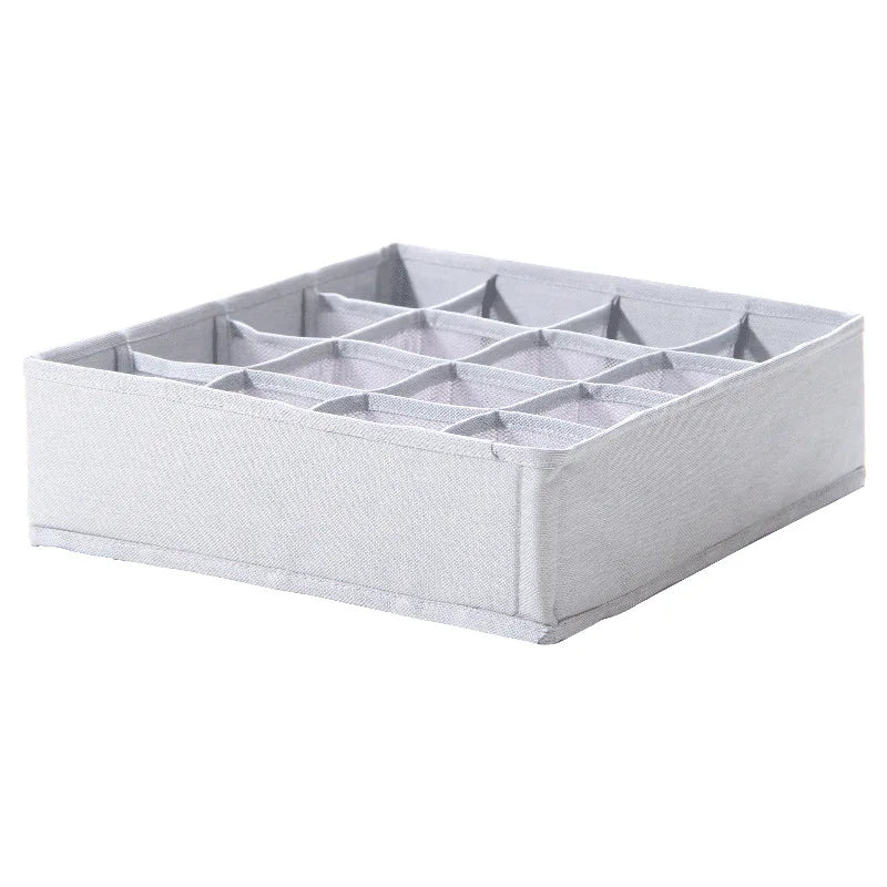 3-Piece Fabric Underwear Storage Box Set Rectangle Compartment Household Drawer Storage Flexible Organizers for Separated Socks