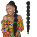 Hot Selling 20inch Synthetic Kinky Straight Lantern Drawstring Bubble Marley Braids Ponytail for Black Women