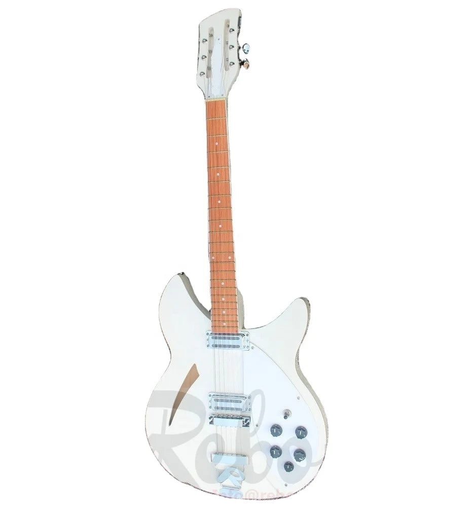 Weifang Rebon 12 String Resonator Ricken 360 Electric Guitar in White Color