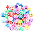 50pcs 10mm Mixed Colors Fruit Flower Animal Shape Clay Spacer Beads Polymer Clay Beads for Jewelry Making DIY Accessories