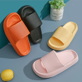 Unisex Pillow Slides Sandals with Thick Sole Non-Slip Beach Pool Slides Open Toe Style Outdoor Slippers for Men and Women