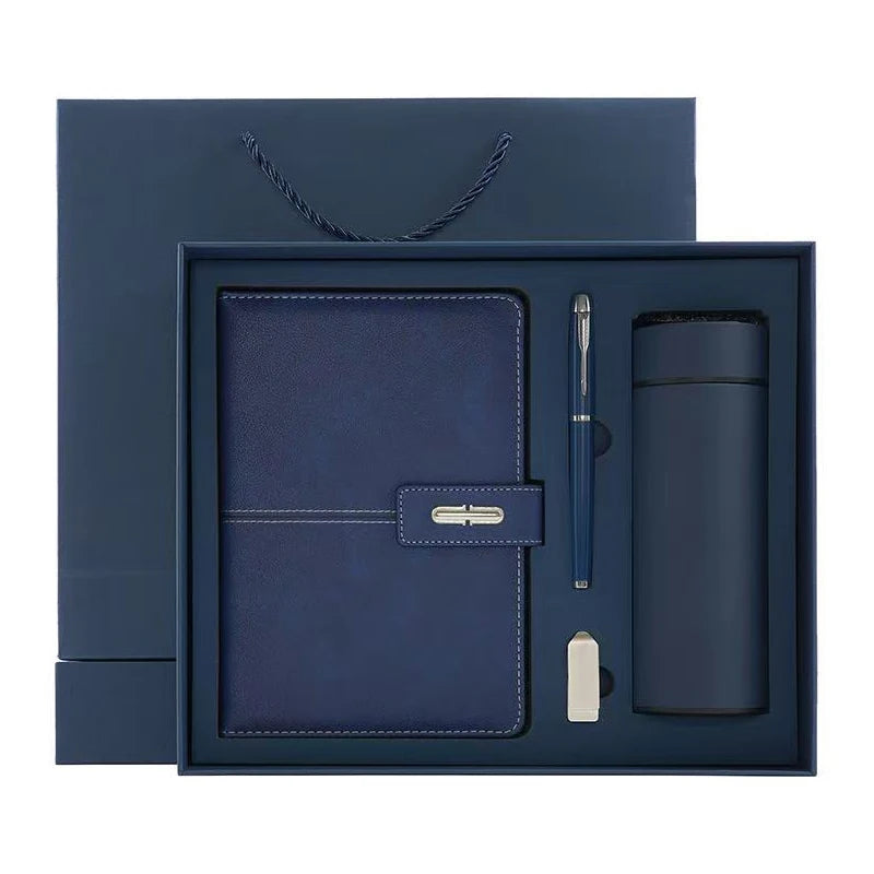 Custom Corporate Gift Set Luxury Vacuum Cup Notebook Executive Kits Business Promotional Gift Set With Box Commemorative Gift