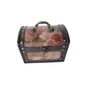 Hot Sale Polished Wooden Treasure Chest Vintage Jewel Case Lovely Small Gift Boxes for Jewelry or Memorabilia Made of Plywood