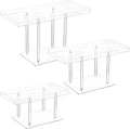 3 Pcs Acrylic Dessert Display Stands Clear Elegant Acrylic Cupcake Table Display Stands with Wide Stable Base Tiered Dessert