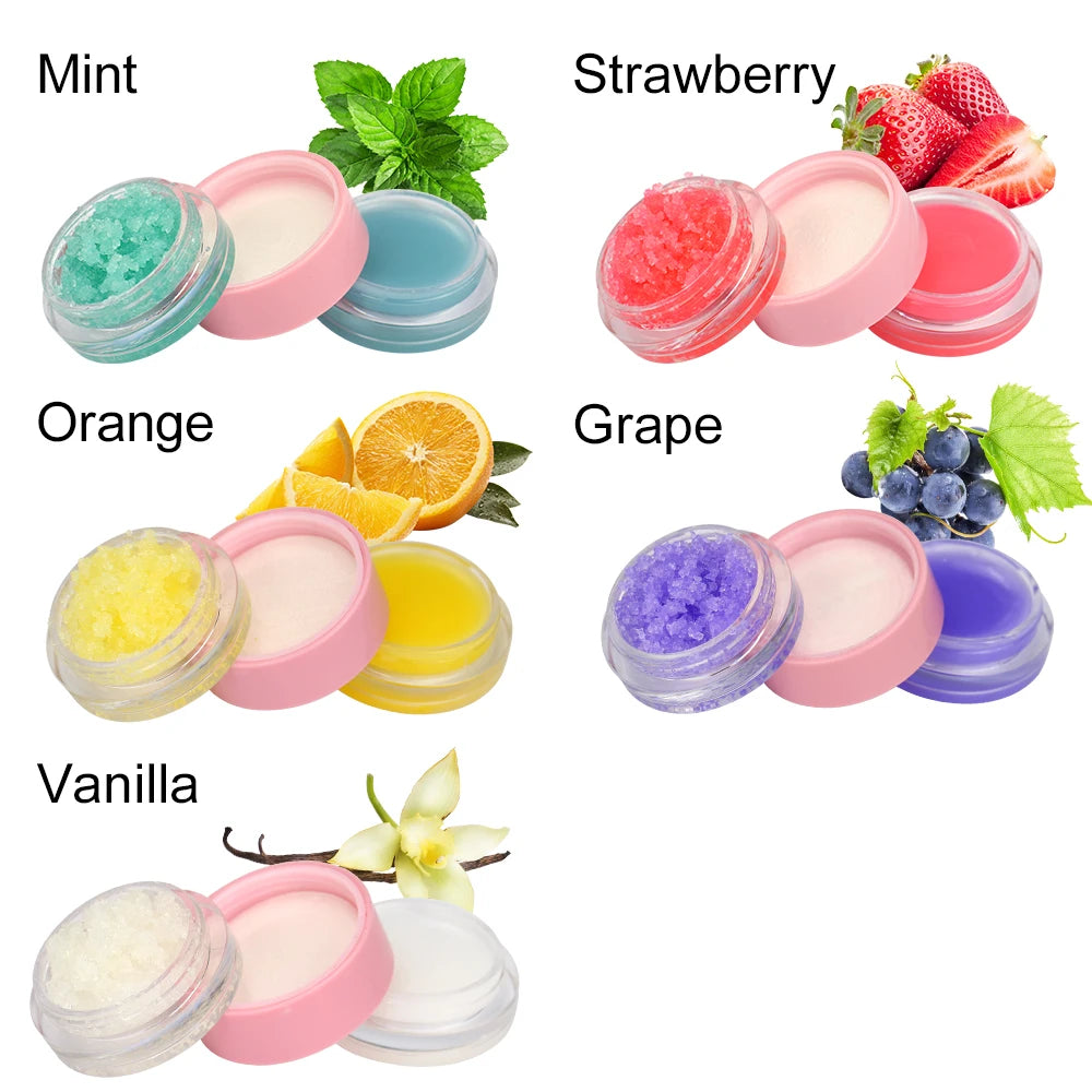 Wholesale Private Label Organic Fruit Hydrating Moisturizer Exfoliator Exfoliating Sugar Lips Care Cream Lip Scrub