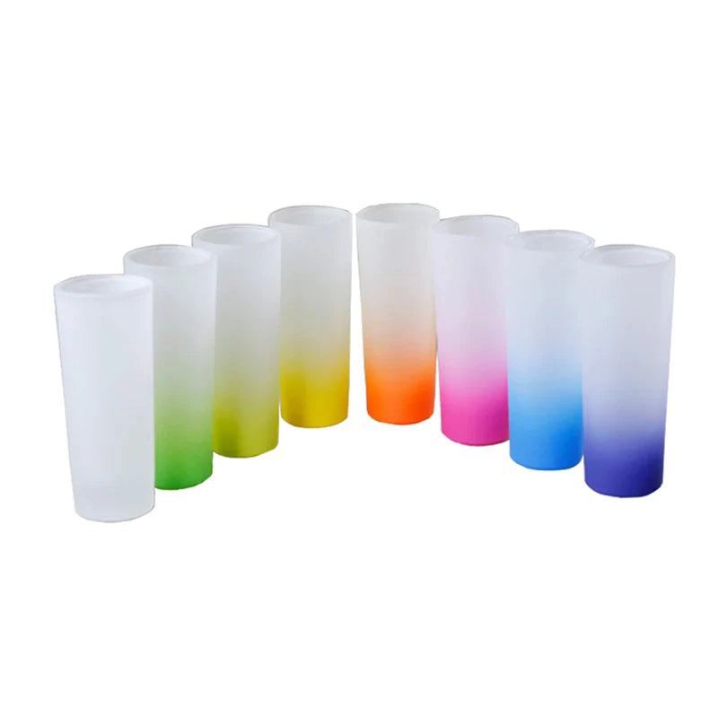 3oz/60ml Frosted Gradient Sublimation Shot Glasses Custom Print Blanks for Heat Transfer