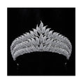 Original Design Jewelry Big Leaves Crown New Bride Wedding Tiara Wedding Zircon Crown Hair Ornaments